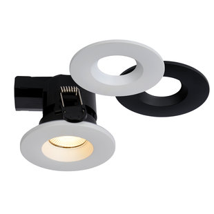 Dimmable bathroom spot recessed 6.5W LED hole size 70mm white or black