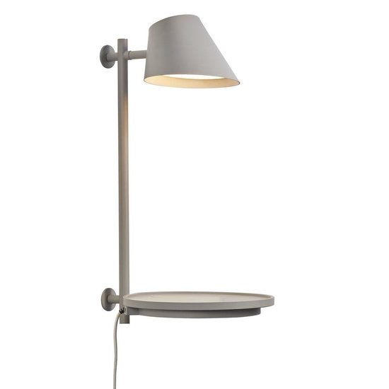 Wandlamp Scandinavisch grijs of zwart dimbaar en USB