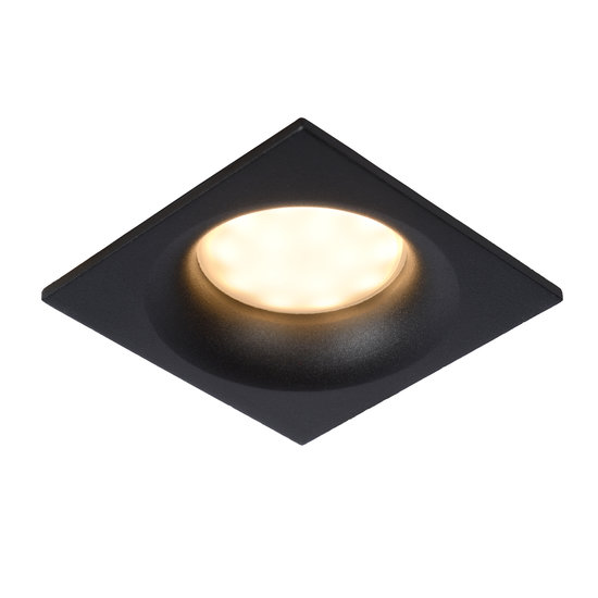 Runder oder quadratischer Einbauspot für Feuchträume in Weiß oder Schwarz mit GU10 IP44 85 mm