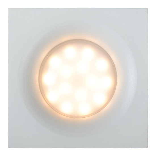 Round or square recessed spot damp room white or black with GU10 IP44 85mm