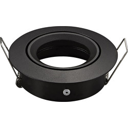Fantasia Saturn inbouwspot GU10 rond zwart richtbaar