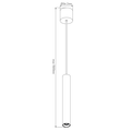 Fantasia Fantasia Lopal suspension noire, tube aluminium, LED 4W 360 lumens, 2700K blanc chaud, dimmable, IP20