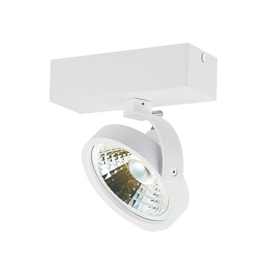 Single ceiling lamp black or white incl. 1x AR111 12W 2700K 1386 lm