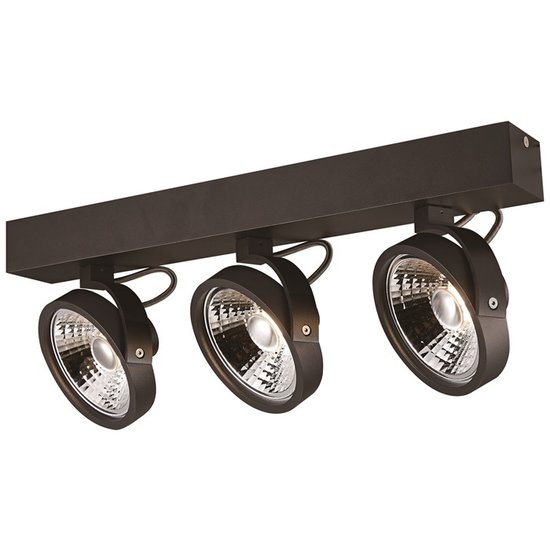 Fantasia Pulse-2 plafondlamp zwart, 2 richtbare AR111 LED-spots 12W 2700K 1386 lumen, dimbaar, IP20