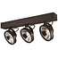 3-light ceiling lamp black or white incl. 3x AR111 12W 2700K 1386 lm