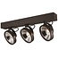 Fantasia Pulse-2 plafondlamp zwart, 2 richtbare AR111 LED-spots 12W 2700K 1386 lumen, dimbaar, IP20