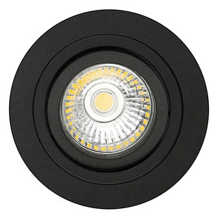 Spot encastrable noir trou rond taille 80mm taille extérieure 93,7 mm