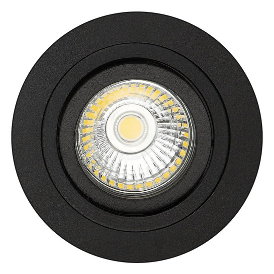 Spot encastrable noir trou rond taille 80mm taille extérieure 93,7 mm