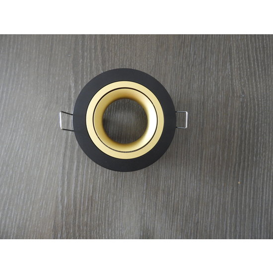 Foco empotrable negro redondo medida agujero 80mm medida exterior 93,7 mm