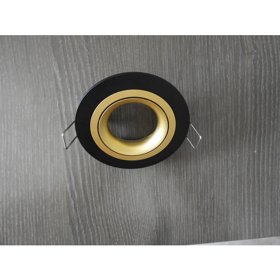Inbouwspot zwart rond gatmaat 80mm buitenmaat 93,7 mm