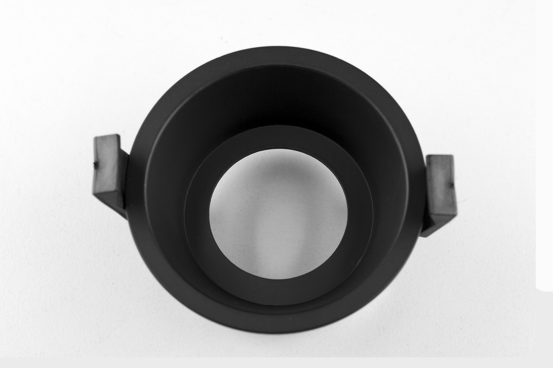 Spot encastrable orientable noir GU10 design diamètre 85 mm