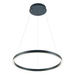 Lampe suspendue design ronde LED noire ou blanche 54W 600mm Ø éclaire de haut en bas