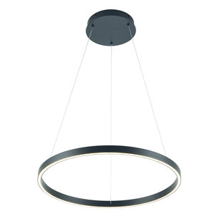 Lampe suspendue design ronde LED noire ou blanche 54W 600mm Ø éclaire de haut en bas