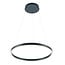 Fantasia Guri LED pendant light round black, Ø60cm, 54W, 3000K warm white, 1890 lumen, dimmable, light up and down