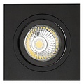 Einbaustrahler, schwarz, quadratisch, Lochgröße 80 mm, Außengröße 93,7 mm