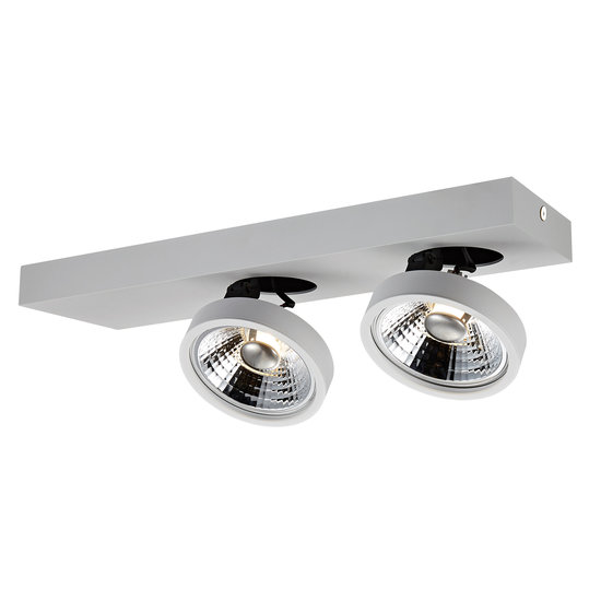 Deckenstrahler mit 2 x AR111 12W weiß oder schwarz