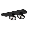 Fantasia Fantasia Aeon plafondspot 2x AR111 12W zwart, richtbaar, dimbaar, 2700K, lampen inbegrepen