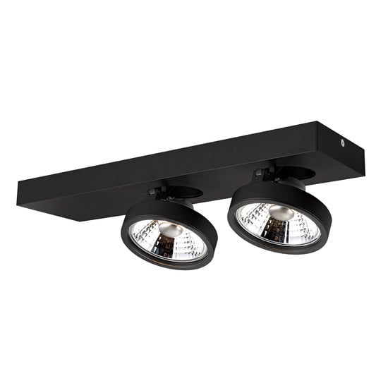 Fantasia Fantasia Aeon ceiling spotlight 2x AR111 12W black, adjustable, dimmable, 2700K, lamps included