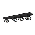 Ceiling spotlight with 4 x AR111 12W white or black