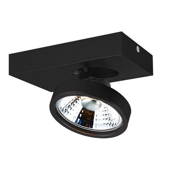Fantasia Fantasia AEON spot de plafond avec 1x AR111 12W LED, 1386 lumens, 2700K blanc chaud, dimmable, métal laqué noir