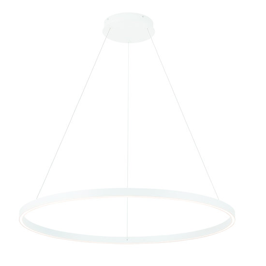 Fantasia Guri runde LED-Pendelleuchte, weiß, Ø90cm, 76W, 3000K, dimmbar, Licht nach oben und unten
