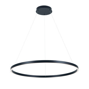 Suspension design ronde LED noire ou blanche 76W 900mm Ø lumière de haut en bas