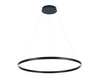 Pendant light design round LED black or white 76W 900mm Ø light up and