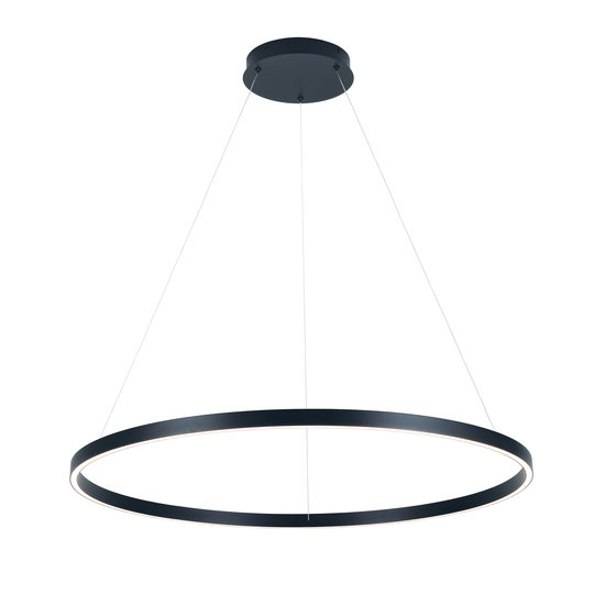 Pendant light design round LED black or white 76W 900mm Ø light up and down