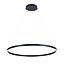 Suspension design ronde LED noire ou blanche 76W 900mm Ø lumière de haut en bas