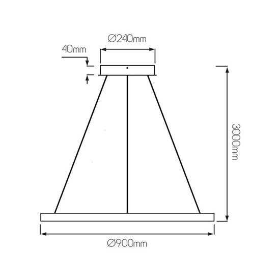 Pendelleuchte Design rund LED schwarz oder weiß 76W 900mm Ø leuchten nach oben und unten
