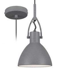 Hanging lamp concrete look conical steel 160mm H with E27 fitting