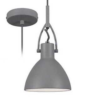 Hanglamp betonlook conisch staal 160mm H met E27 fitting