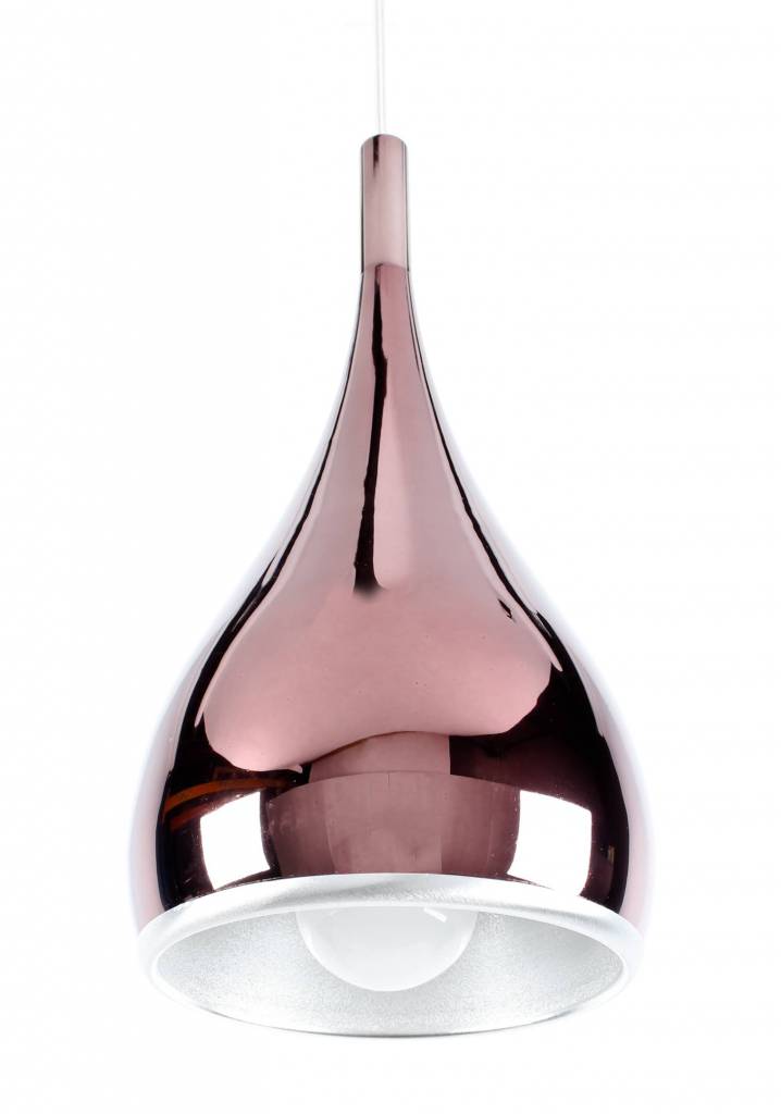 Rose kleur volume Min Hanglamp druppel 360mm hoog design met E27 fitting | My Planet LED