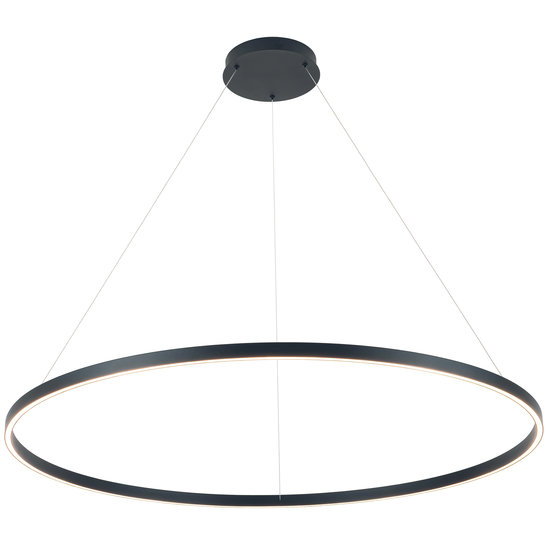 Fantasia Fantasia Guri lámpara colgante redonda LED, negra, Ø120cm, 125W, 3000K blanco cálido, regulable, cable 3m