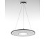 Indigo (Rexel) lámpara colgante redonda LED 30cm, 33W, 3000 lúmenes, 3000K, blanco aluminio