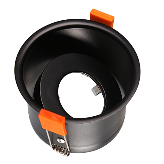 Recessed spot 90mm black gold/white deep GU10