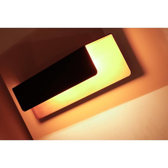 Wandlamp zwart goud rechthoekig 2xG9 down 340mm breed