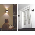 Indigo Glam wall lamp, oval design, up-down light, 250 x 200 x 108 mm, 12W LED module built-in, aluminum, black-silver