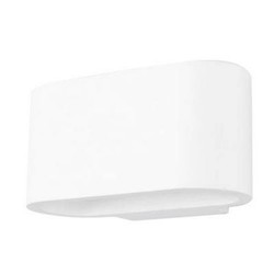 Wall light plaster oval up down 180mm wide with G9