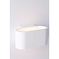 Wall light plaster oval up down 180mm wide with G9