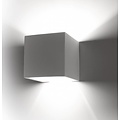 Wall lamp plaster square up down 115mm wide G9 fitting