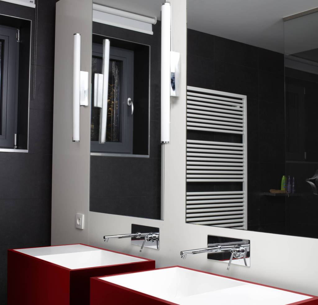 Applique murale salle de bain 620mm large pour lampe néon T5