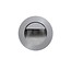 Aplique de pared Indigo, LED, empotrable, redondo, acero inoxidable 304, gris/plata, Ø92mm, profundidad 64mm, 1W, 56 lúmenes, 3000K blanco cálido