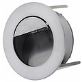 Applique murale encastrable Indigo, LED, ronde, inox 304, gris/argent, Ø92mm, profondeur 64mm, 1W, 56 lumens, 3000K blanc chaud, non-dimmable