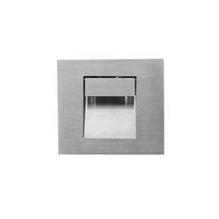 Aplique de pared LED gris rectangular diámetro de empotrar 100mm 1W