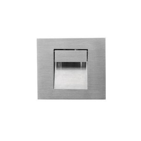 Indigo inbouwwandlamp LED grijs rechthoekig 100mm, 1W, 56 lumen, 3000K warm wit licht