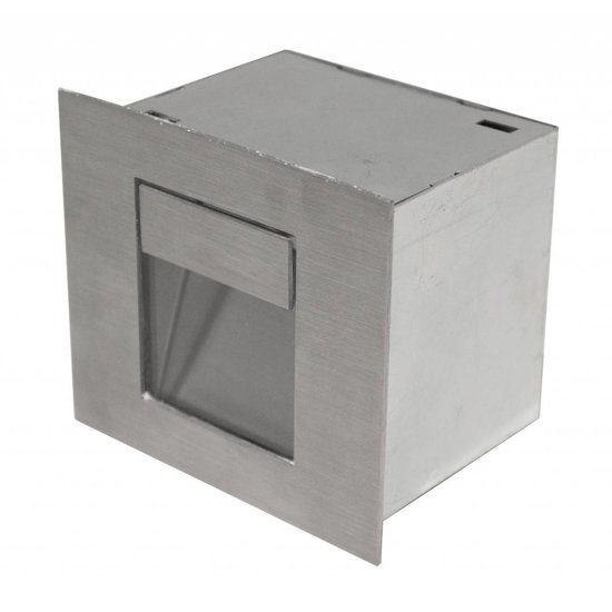Applique murale encastrable Indigo LED grise rectangulaire 100mm, 1W, 56 lumen, 3000K blanc chaud