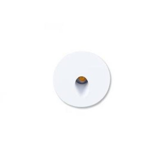 Indigo built-in wall light LED white, round, 65mm diameter, 40mm height, 3.3W, 220 lumen, 3000K warm white, non-dimmable