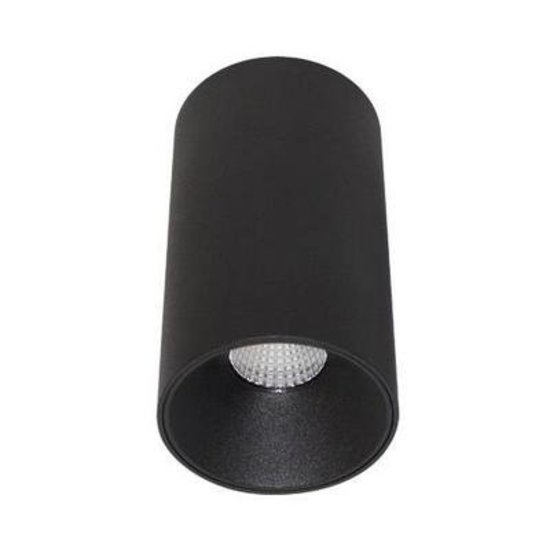 Indigo Mona LED ceiling lamp in white cast aluminum, cylinder shape, 13W, 1045 lumens, 3000K warm white, 95x160mm