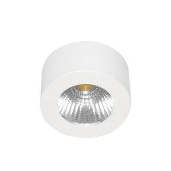 Indigo LED ceiling lamp, round and white, 62mm diameter, 31mm height, 5W / 310 lumens, 3000K warm white, driverless on 220V